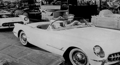 53 Corvette coming off assembly line